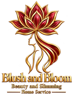 Blush and Bloom gold lotus logo